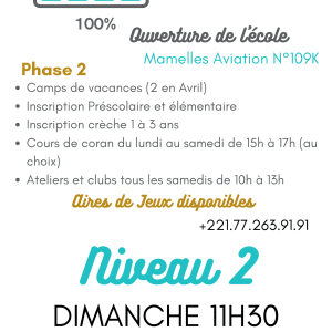 AVRIL CORAN NIVEAU 2 DIMANCHE