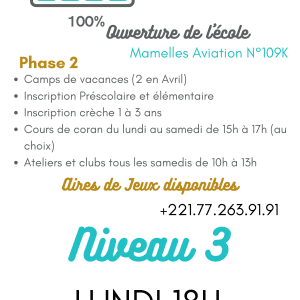 AVRIL CORAN NIVEAU 3 LUNDI