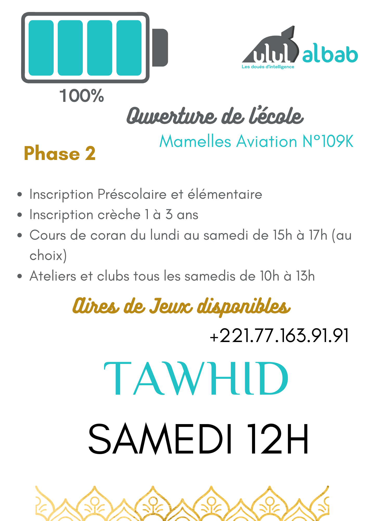 MAI COURS TAWHID SESSION 3 MOIS