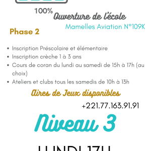 MAI CORAN NIVEAU 3 LUNDI