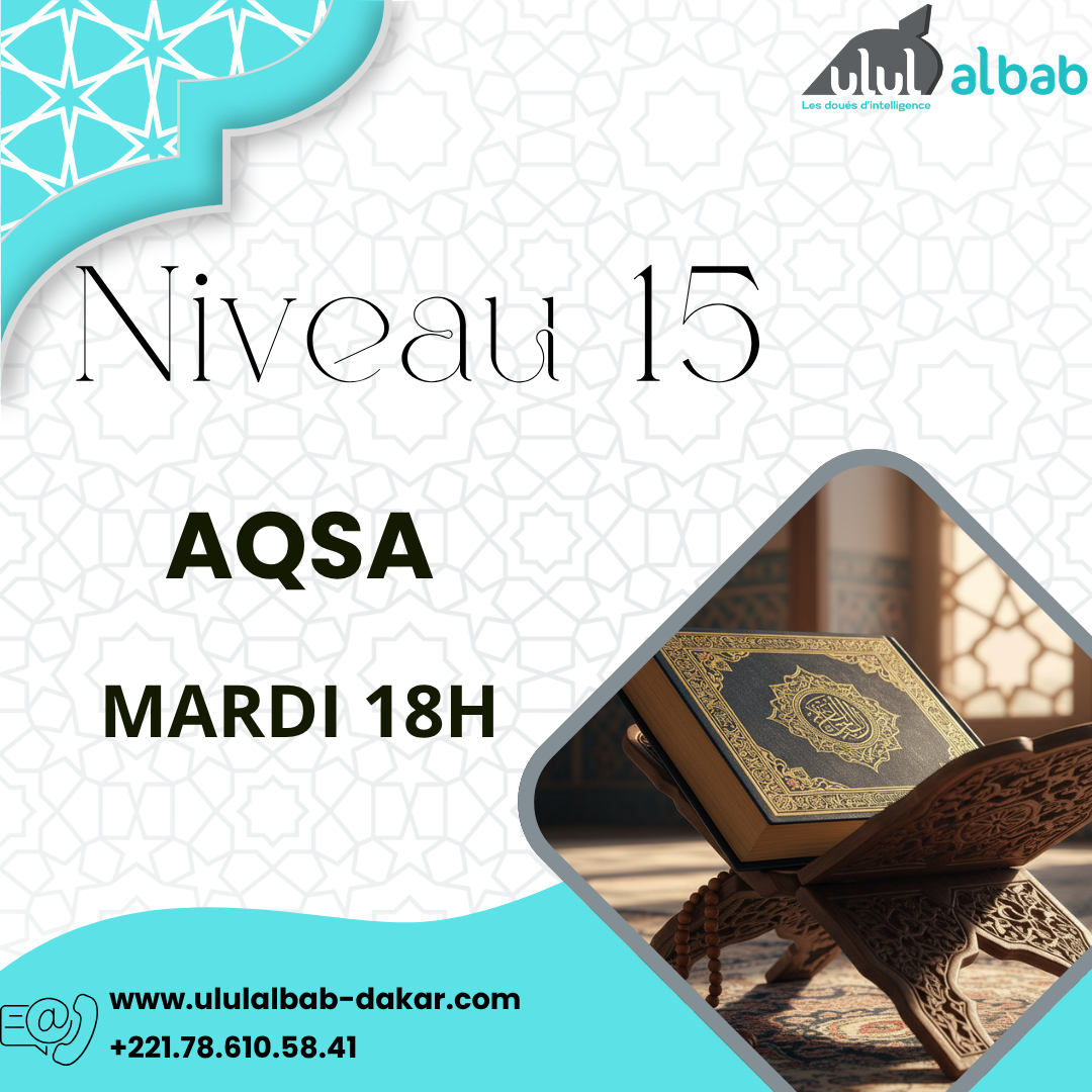 JUIN CORAN NIVEAU 15 AQSA