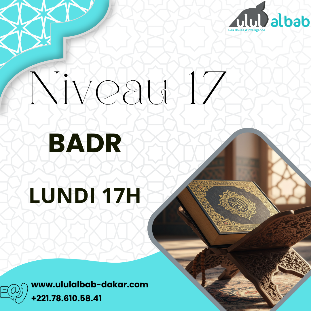 JUIN CORAN NIVEAU 17 BADR LUNDI