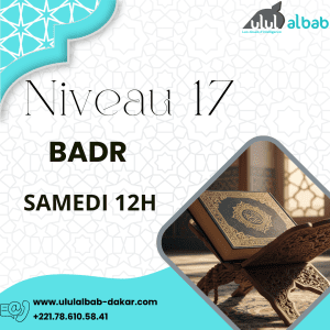 JUIN CORAN NIVEAU 17 BADR SAMEDI