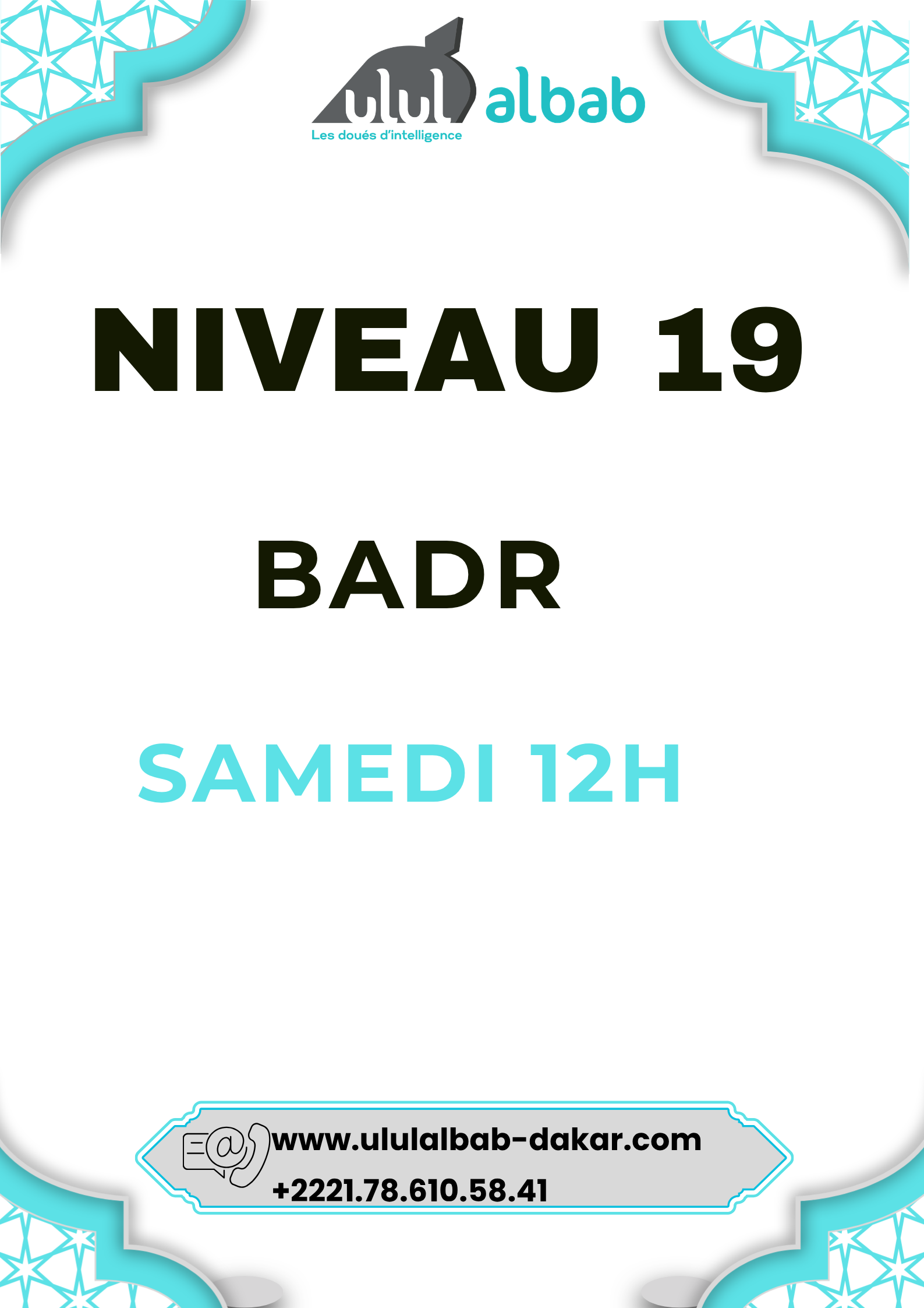 NOV CORAN NIVEAU 19 BADR SAMEDI