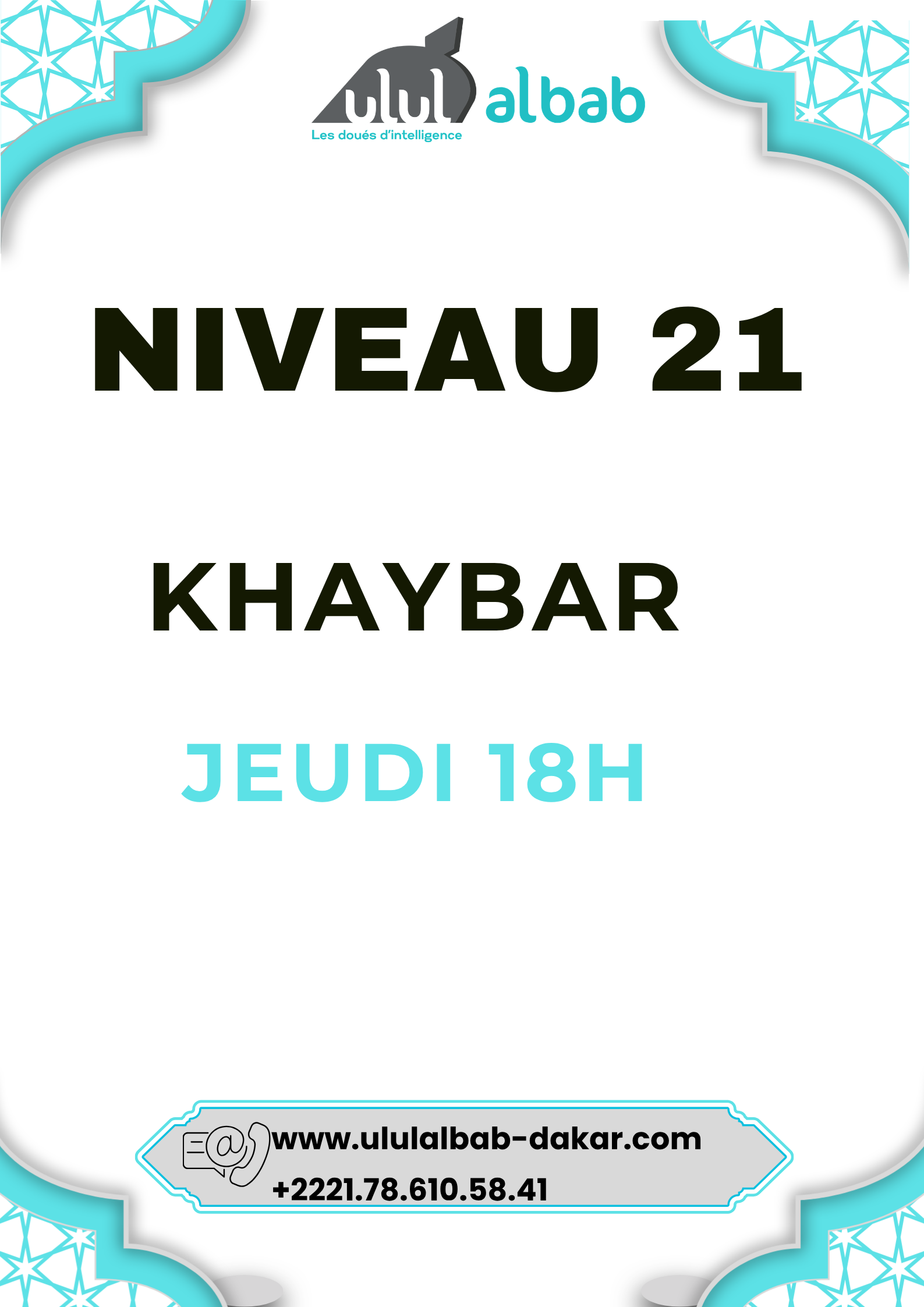 NOV CORAN NIVEAU 21 KHAYBAR