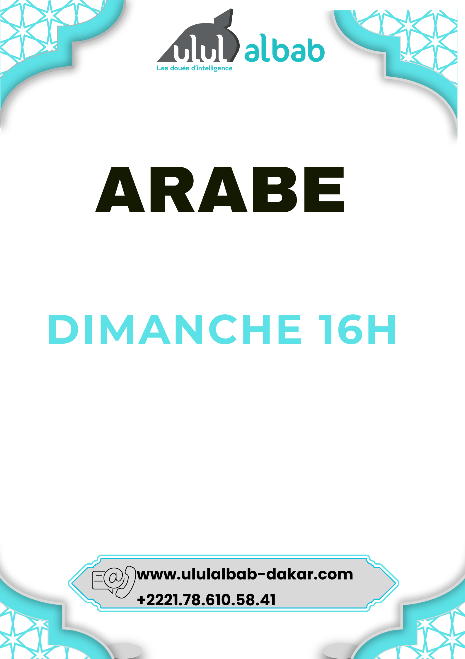NOV COURS ARABE ADULTE